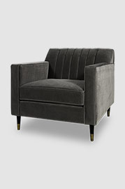 35 Captain Obvious armchair in grey velvet