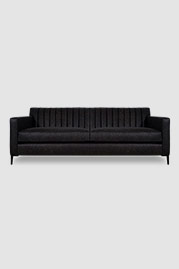 86 Captain Obvious sofa in Cheyenne Black Rock performance leather