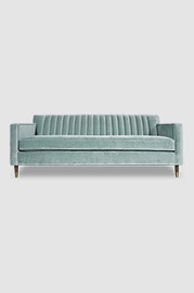 86 Captain Obvious sofa in Cannes Silver Sage velvet