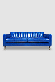 80 Captain Obvious sofa in Mont Blanc Baltic blue leather