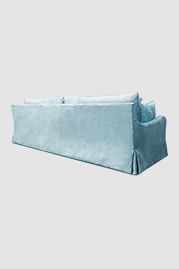 110x48 Bestie sofa in Thompson Stream blue velvet