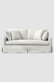 80x40 Bestie sofa in Thompson Winter white velvet