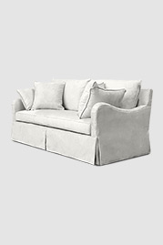 80x40 Bestie sofa in Thompson Winter white velvet