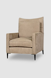 Falcon armchair in Pebble Vanille 3546 leather