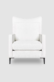 Falcon armchair in Bedford Snow performance fabric