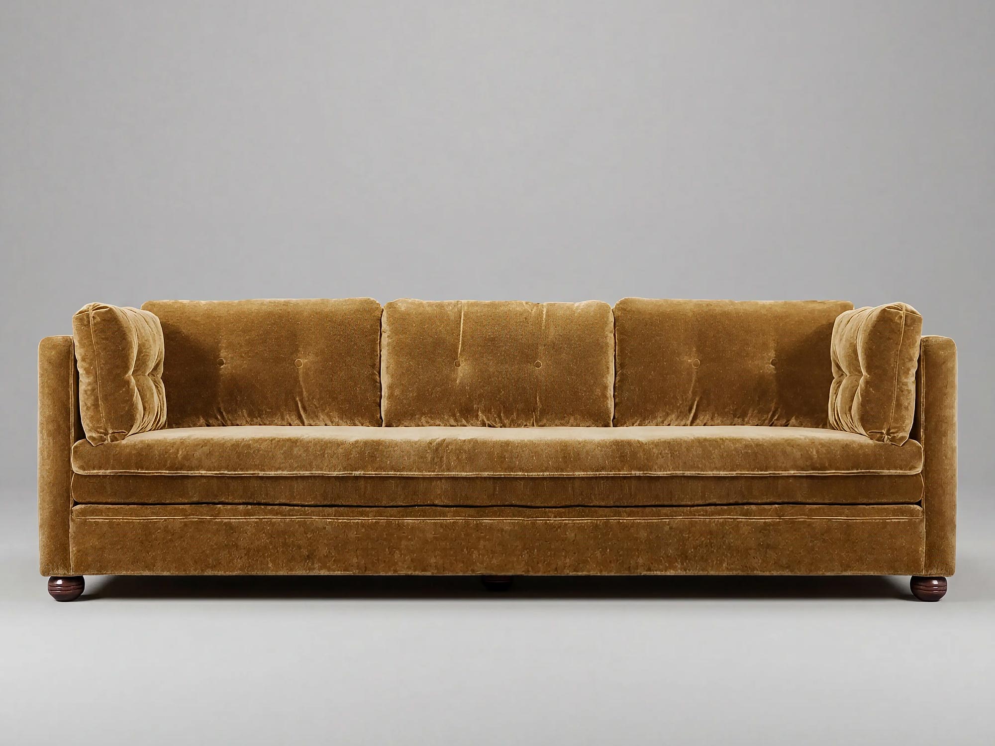 107 Greta Turkish sofa in Nevada Camel mohair