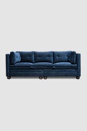 Greta two-piece sofa in Sefali Navy fabric