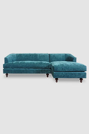 104 Fritz sofa+chaise in Jay Atlantis performance fabric