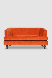 64 Fritz sofa in Ridges Ember orange fabric