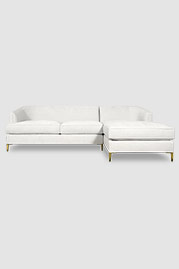 105 Fritz sofa+chaise in Jay Downy performance fabric
