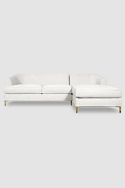 105 Fritz sofa+chaise in Jay Downy performance fabric