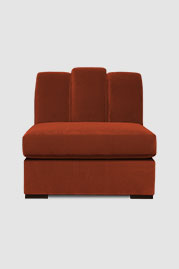 Metropolis armless module B in Porto Meteore red velvet