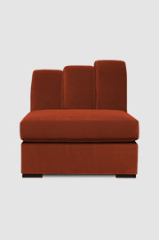 Metropolis armless module A in Porto Meteore red velvet