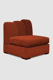 Metropolis armless module A in Porto Meteore red velvet