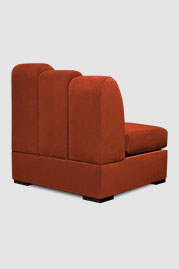 Metropolis armless module A in Porto Meteore red velvet