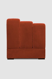 Metropolis armless module A in Porto Meteore red velvet