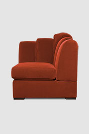 Metropolis corner module in Porto Meteore red velvet