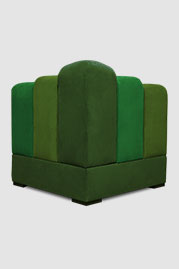 Metropolis corner module in Porto Lawn, Dublin, and Elf green velvets