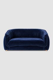 68 Buttercup sofa in Como Indigo velvet fabric