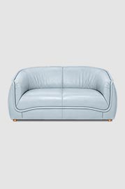68 Buttercup sofa in Angelina Robin blue leather