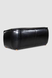 68 Buttercup sofa in Louisiana Licorice black leather