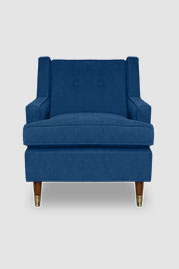 Ladybird armchair in Stratford Prussian blue fabric