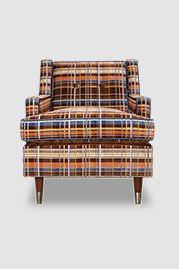 Ladybird armchair in Bretano Longi Spice Shop patterned velvet
