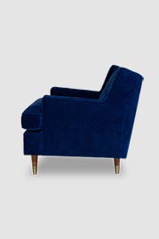 31 Ladybird armchair in Porto Lapis blue performance velvet