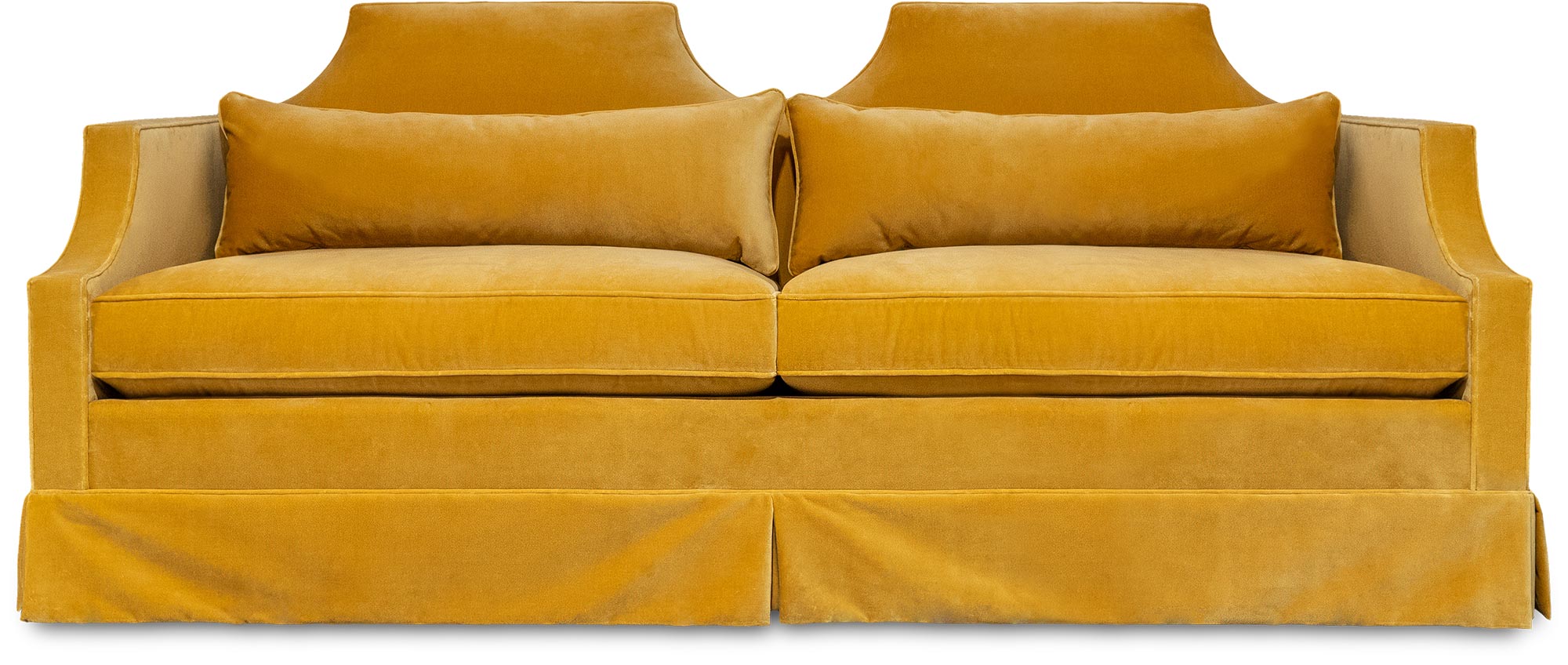 86 Scarlett sofa in Como Antique Gold velvet