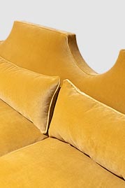 86 Scarlett sofa in Como Antique Gold velvet