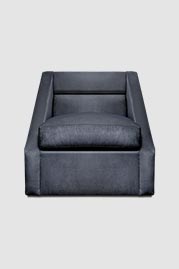 32 Aspen armchair in Bruges Atlantic blue velvet