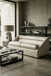 74 Aspen sofa in Bruges Plaster off-white velvet