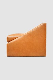 74 Aspen sofa in No Regrets Pure Cognac performance leather