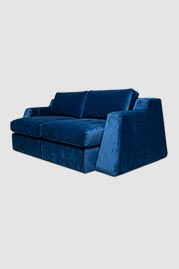 84 Monti sofa in Como Sapphire blue velvet
