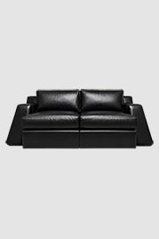84 Monti sofa in Delaware Black leather