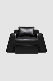 48 Monti chair in Delaware Black leather