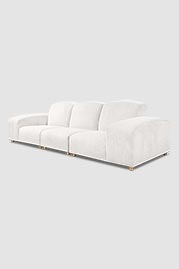 106 Amalfi modular sofa configuration in Jay Downy white performance fabric