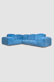 Amalfi modular sectional configuration in Jay Coastal blue performance fabric