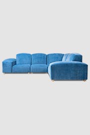 Amalfi modular sectional configuration in Jay Coastal blue performance fabric