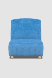 Amalfi modular armless piece in Jay Coastal blue performance fabric