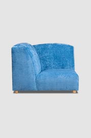 Amalfi modular corner piece in Jay Coastal blue performance fabric