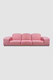 106 Amalfi modular sofa configuration in Barbados Pink performance fabric