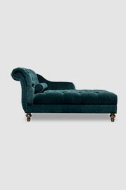 Pax chaise in Como Forest green velvet