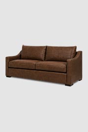 86 Cameron sofa in Pioneer Horsetail brown performance leather