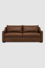 86 Cameron sofa in Pioneer Horsetail brown performance leather