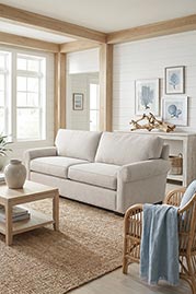 80 Sloan sofa in Shelter Flax linen fabric