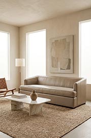 80 Rowan sofa in Delaware Porcelain leather