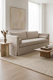 86 June sofa in Shelter Flax linen fabric