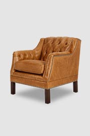 30 Lucky armchair in Ohio Cognac leather