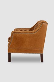 30 Lucky armchair in Ohio Cognac leather